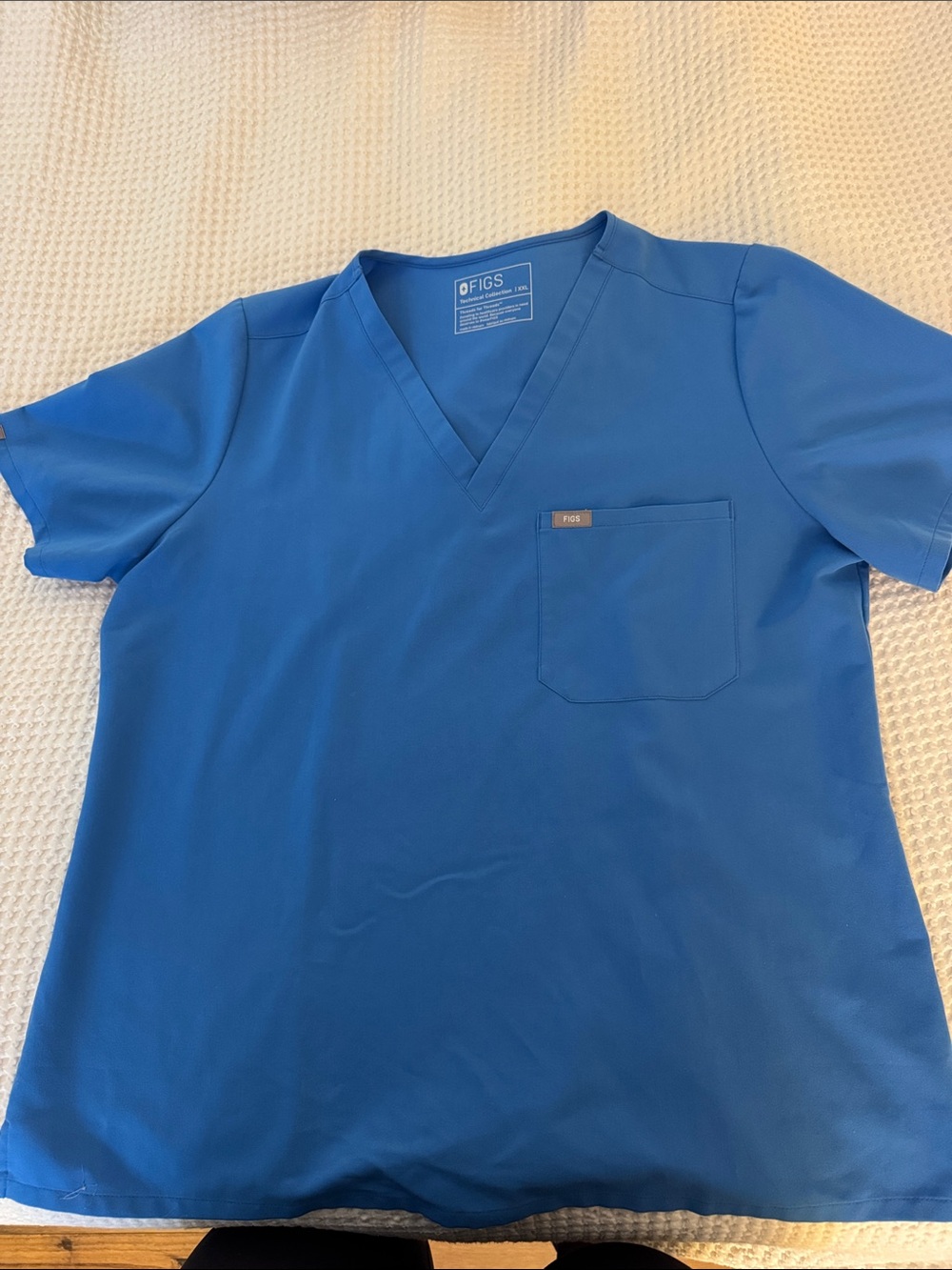 Figs V-Neck Scrub Top - Blue Women’s XXL